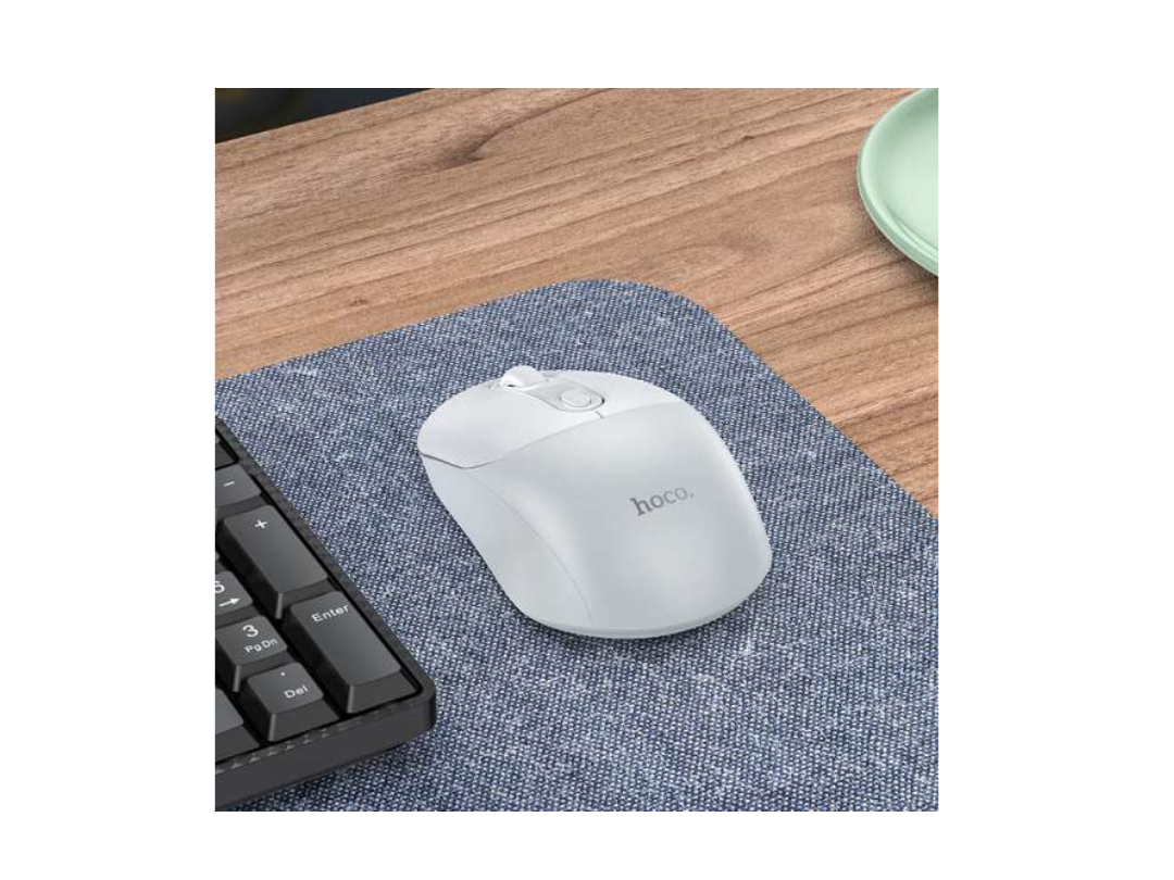 Hoco Wireless Business Mouse 2.4G - High Precision, Ergonomic, White Hoco Wireless Business Mouse 2.4G - High Precision, Ergonomic, White